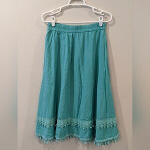 Turquoise women's midi skirt size S/M